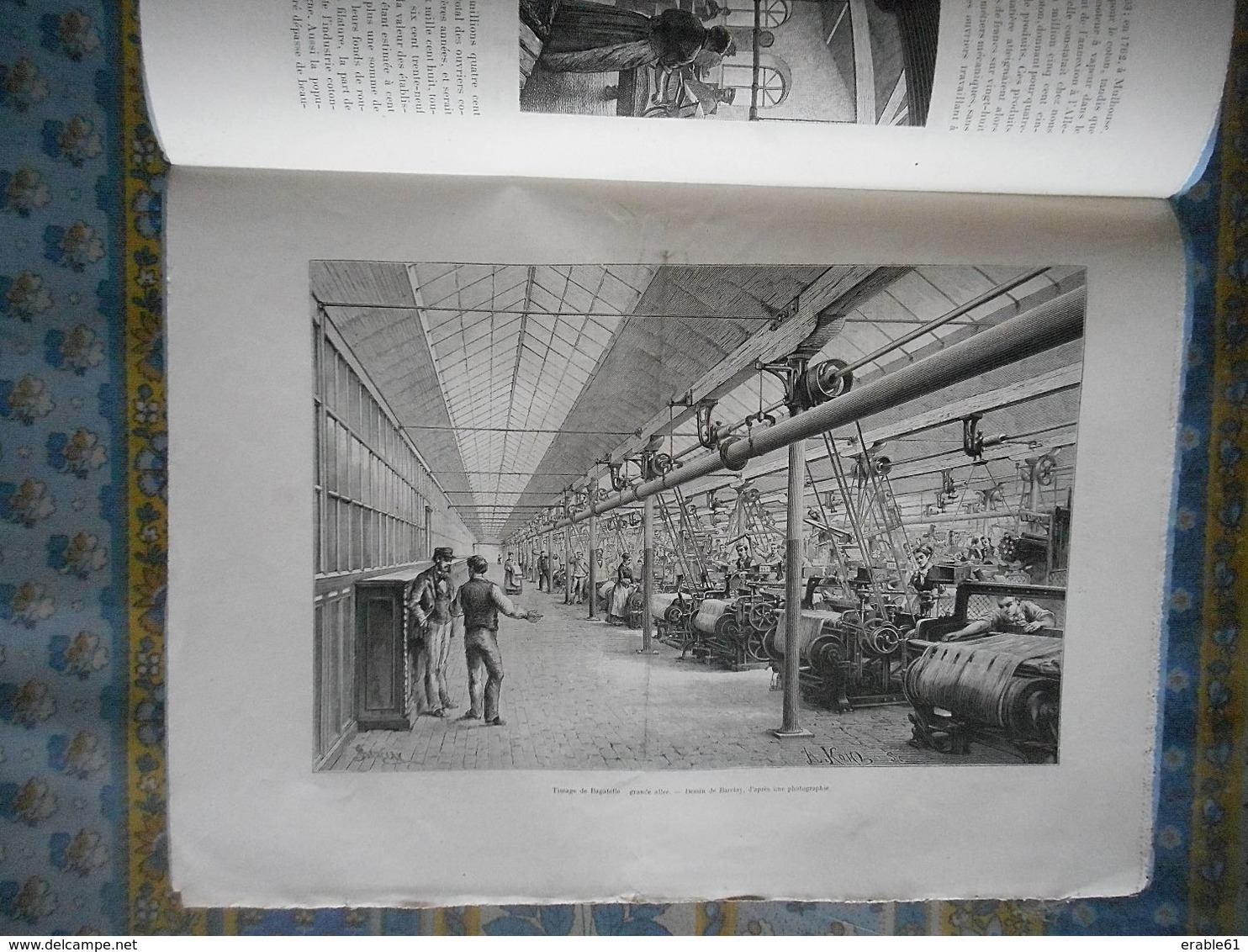 LE TOUR DU MONDE 1885 N° 1264 ALSACE LORRAINE LOGELBACH FILATURE TISSAGE DE BAGATELLE HOSOICE CITE OUVRIERE COLMAR