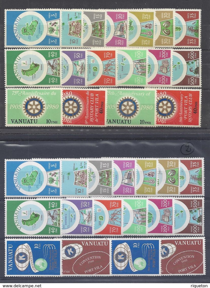 VANUATU - 1980 - Série Complète Du N° 583 Au 616 - Légende Française Et Anglaise - Neufs Sans Charnières XX - MNH - TB - - Vanuatu (1980-...)