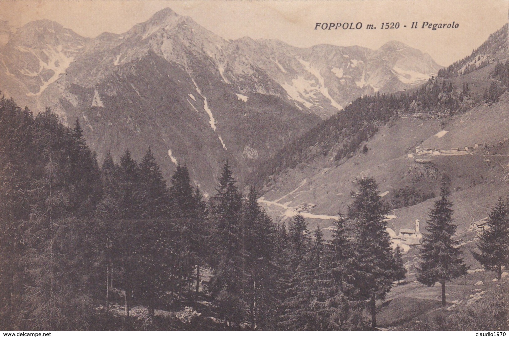 CARTOLINA - POSTCARD - BERGAMO - FOPPOLO M. 1520 - IL PEGAROLO - Bergamo