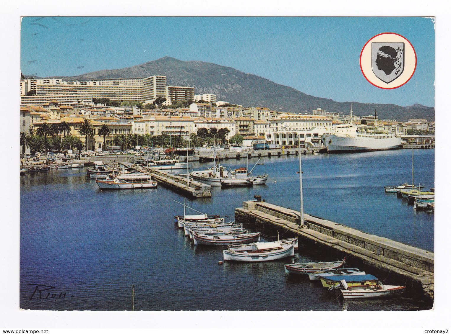 Corse Du Sud 2A Ajaccio Très Jolie Vue Générale En 1984 Beau Bateau à Quai - Sartene