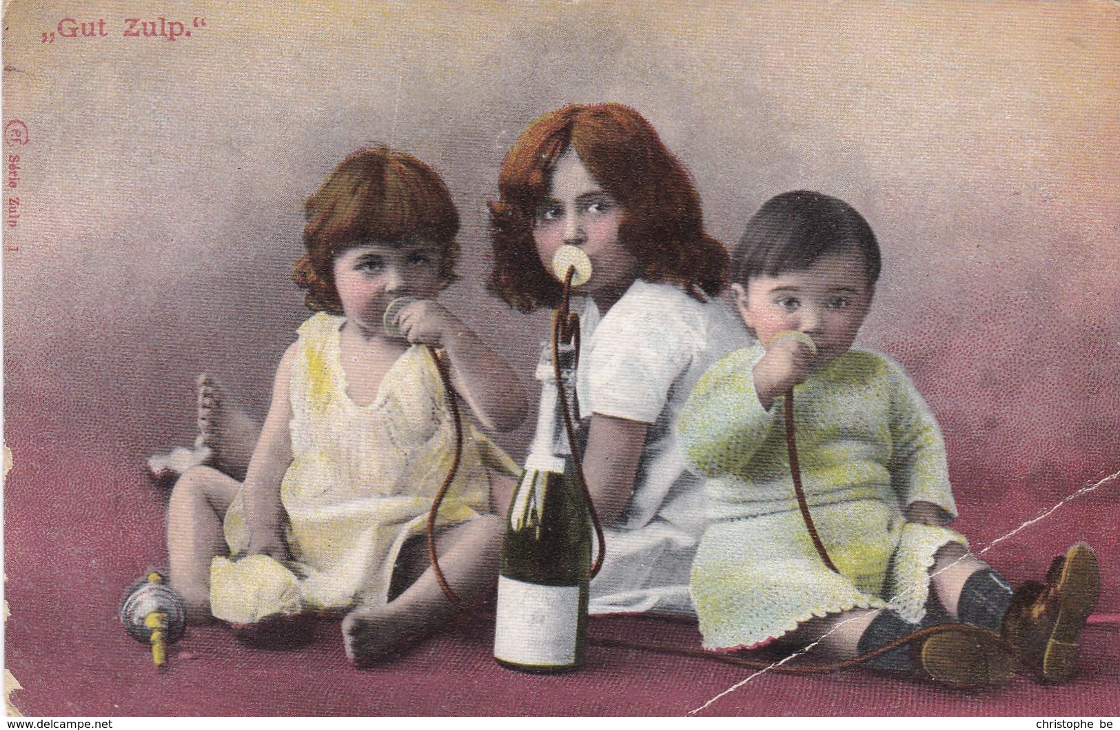 Baby's, Bébés, Drinking Wine, "gut Zulp" (pk43889) - Scènes & Paysages