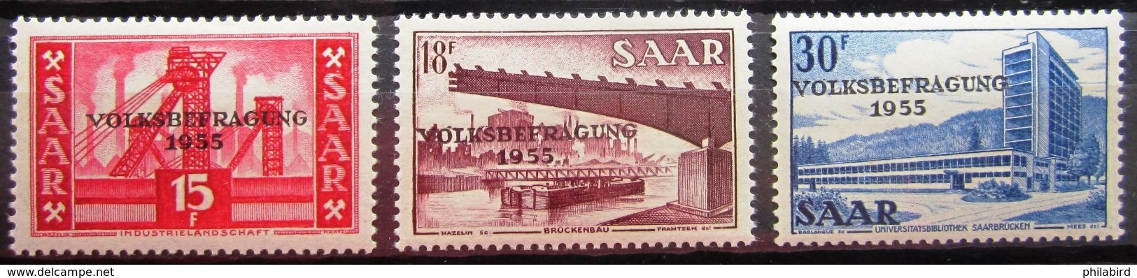 SARRE           N° 344/346             NEUF* - Unused Stamps