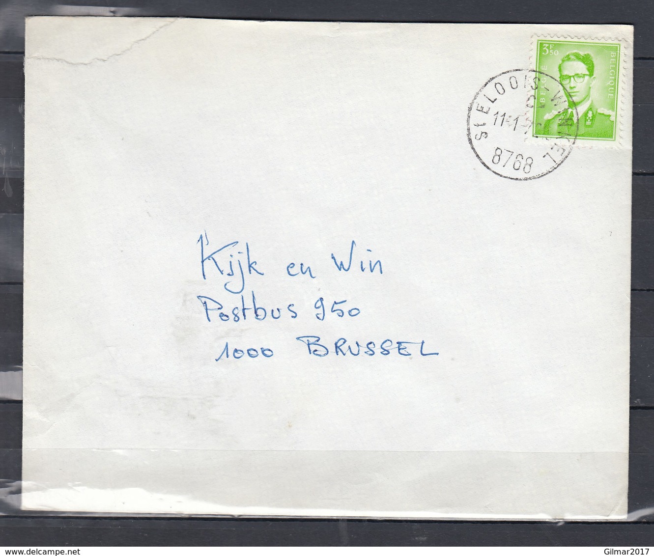 Brief Van St Eloois Winkel Naar Brussel - 1953-1972 Lunettes