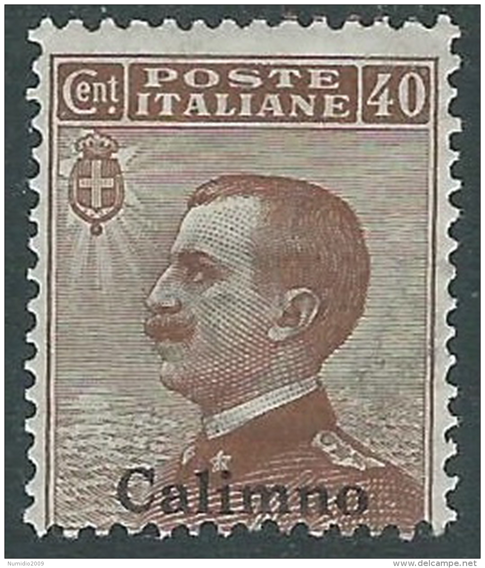 1912 EGEO CALINO EFFIGIE 40 CENT MH * - I37-7 - Egée (Calino)