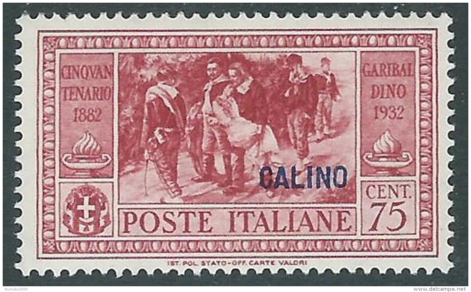 1932 EGEO CALINO GARIBALDI 75 CENT MH * - I39 - Egée (Calino)