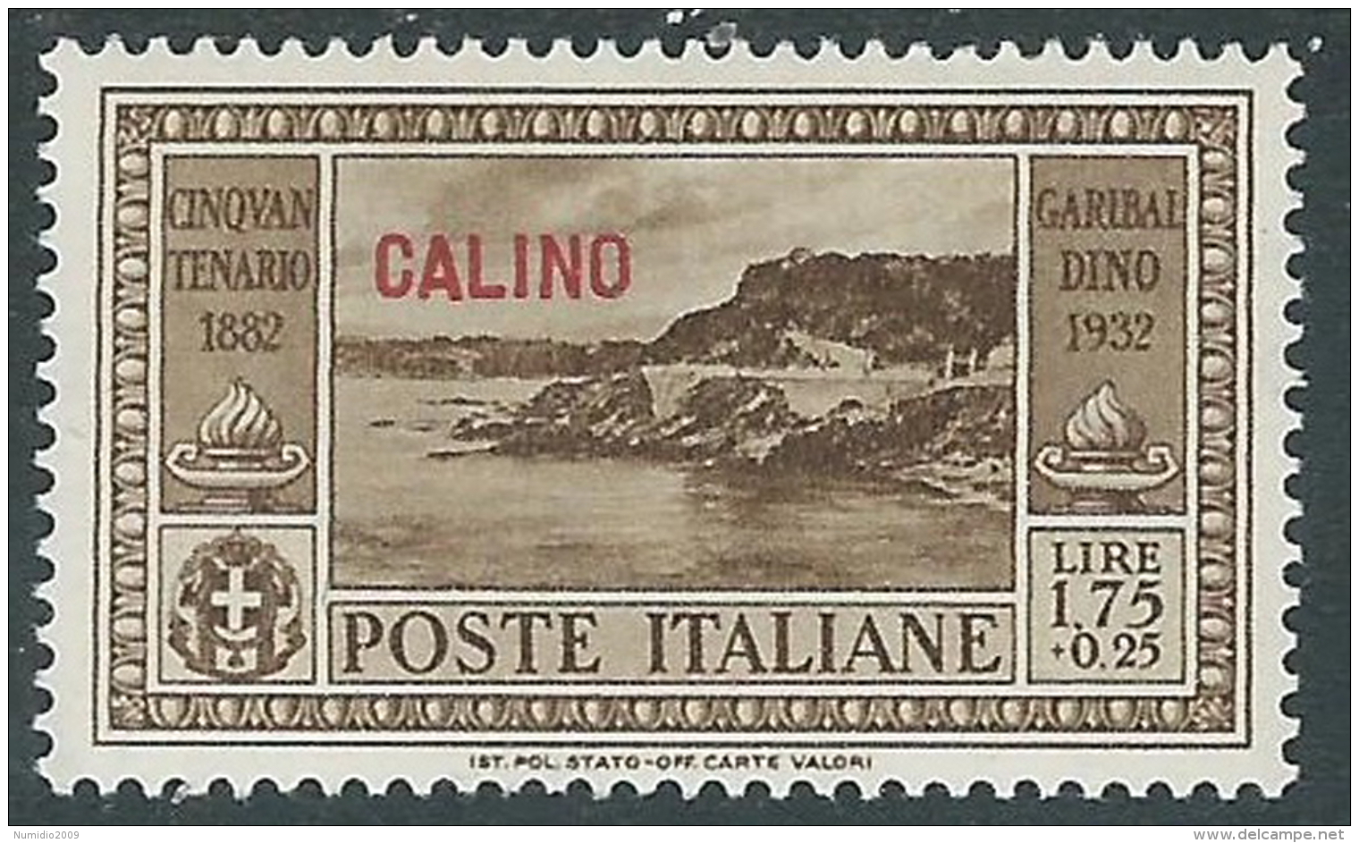 1932 EGEO CALINO GARIBALDI 1,75 LIRE MH * - I39 - Egée (Calino)