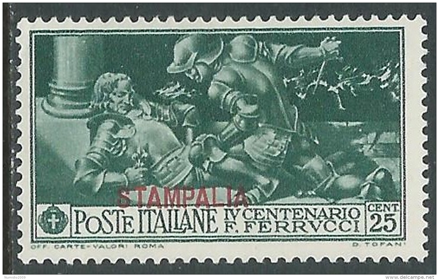 1930 EGEO STAMPALIA FERRUCCI 25 CENT MH * - I39-9 - Egée (Stampalia)