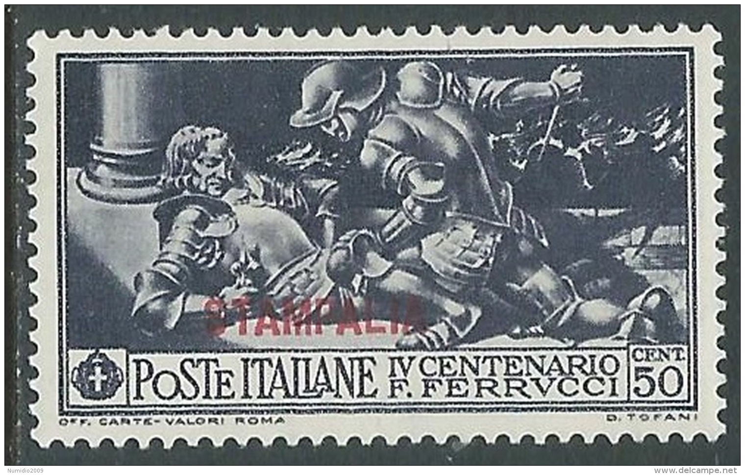 1930 EGEO STAMPALIA FERRUCCI 50 CENT MH * - I39-9 - Egée (Stampalia)