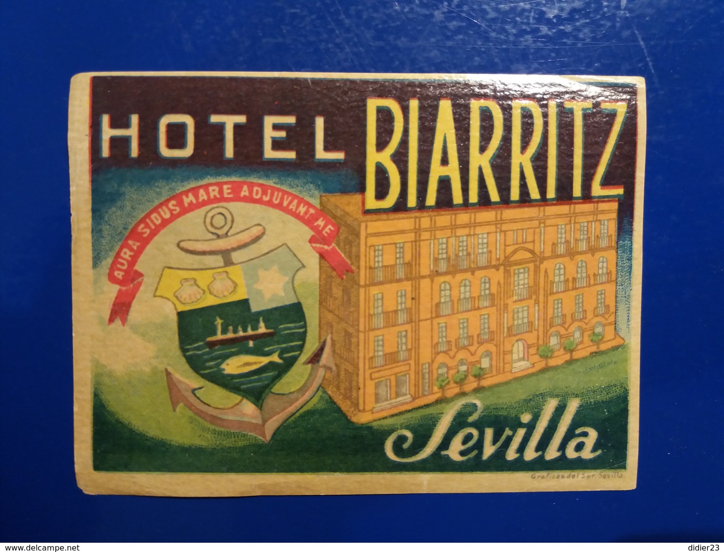 HOTEL BIARRITZ  ETIQUETTE HOTEL SEVILLA - Advertising