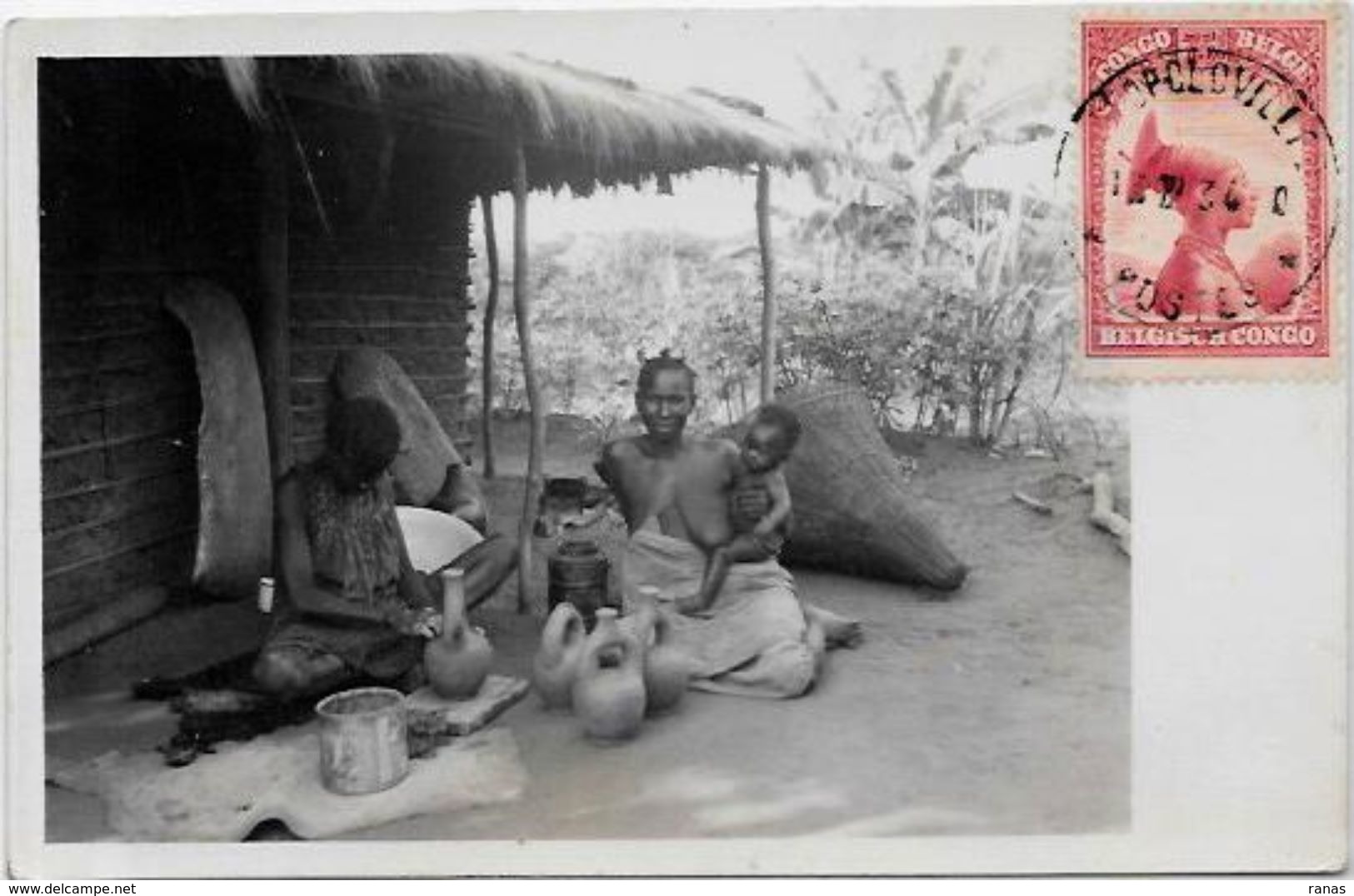 CPA Congo Bege Afrique Noire Type Ethnic Nu Féminin Femme Nue Circulé - Belgian Congo