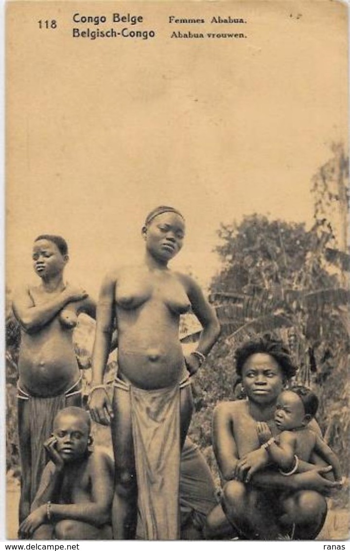 CPA Congo Bege Afrique Noire Type Ethnic Nu Féminin Femme Nue Circulé - Congo Belge