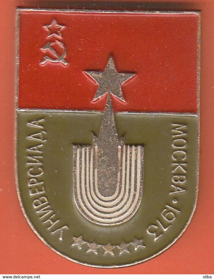 University Games, Universiada, Universiade Moscow 1973, USSR / Pin, Badges, Badge - Autres & Non Classés