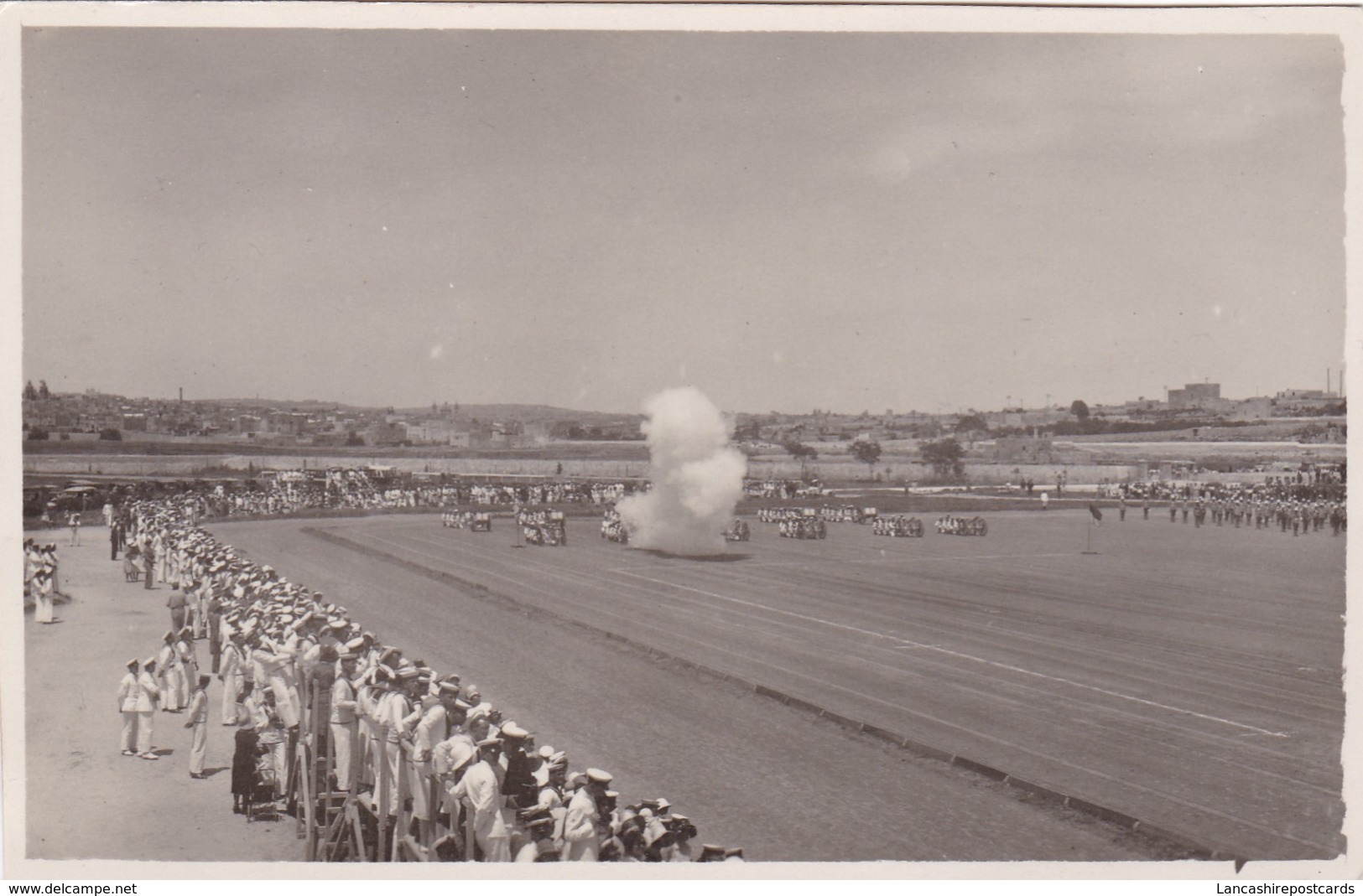 Postcard Royal Navy The Kings Birthday Review  On The Maba 1932 Firing A Salute My RP Ref  B11966 - Other & Unclassified