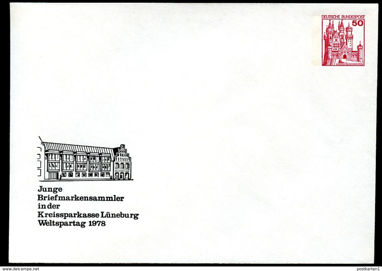 Bund PU112 C2/010 Privat-Umschlag KREISSPARKASSE LÜNEBURG 1978 - Enveloppes Privées - Neuves