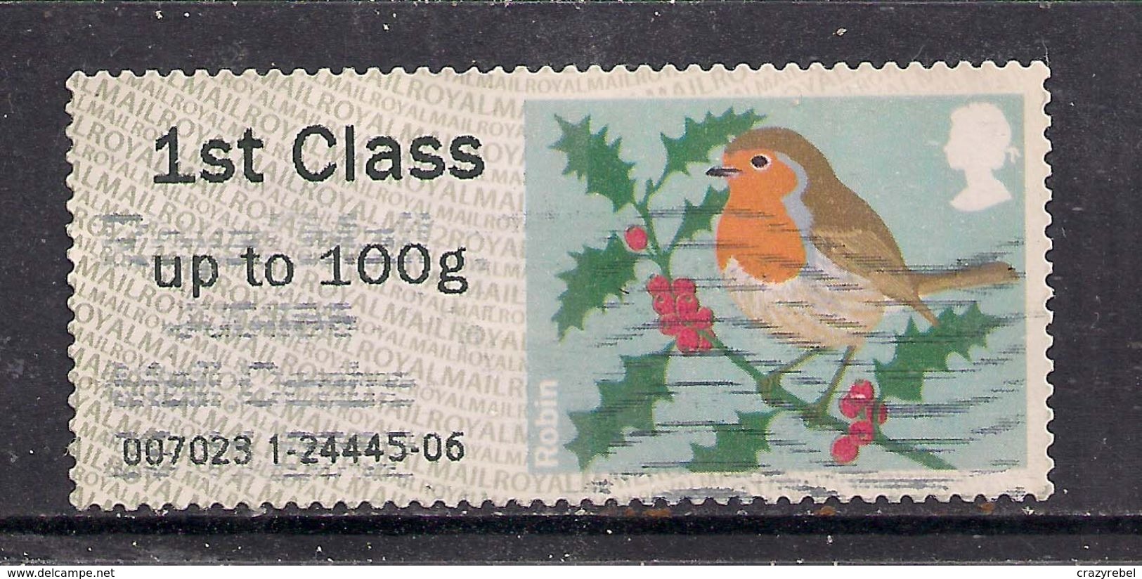 GB 2012 QE2 1st Up To 100 Gms Post & Go Christmas Robin ( T715 ) - Post & Go (distributeurs)