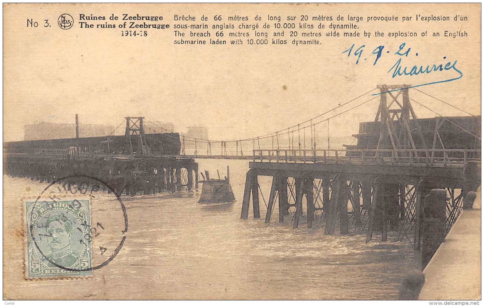 Ruines De ZEEBRUGGE - Brêche De 66 Mètres De Long Sur 20 Mètres De Large Provoquée Par L'explosion D'un Sous-marin - Zeebrugge