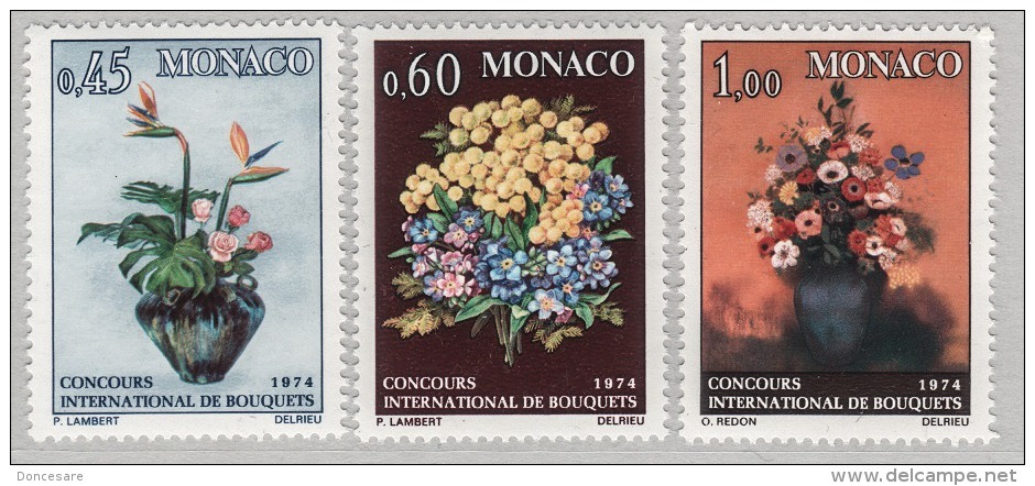 MONACO 1973 - SERIE  N°948/949/950 - NEUFS ** - Unused Stamps