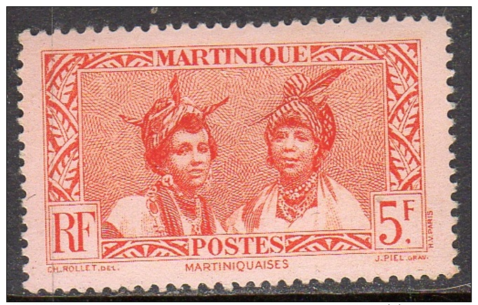 Martinique 1933-38 Martiniquaises 5F N° 152 Neuf* - Neufs