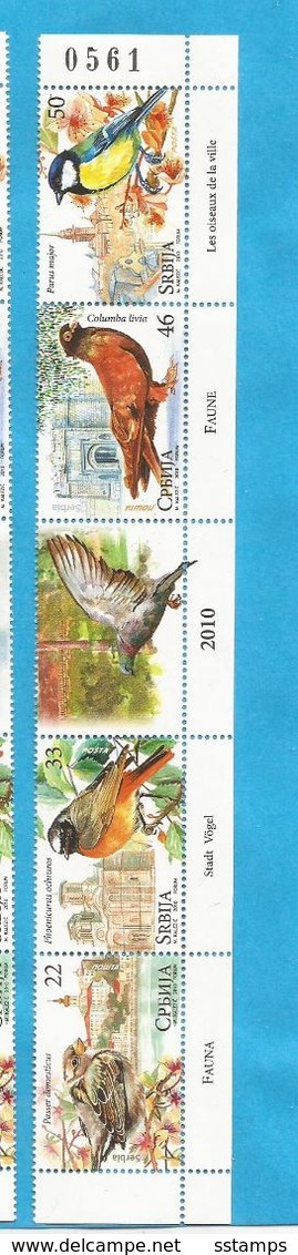 2010SRB    SERBIEN SERBIA SRBIJA FAUNA BIRDS  NEVER HINGED - Unused Stamps