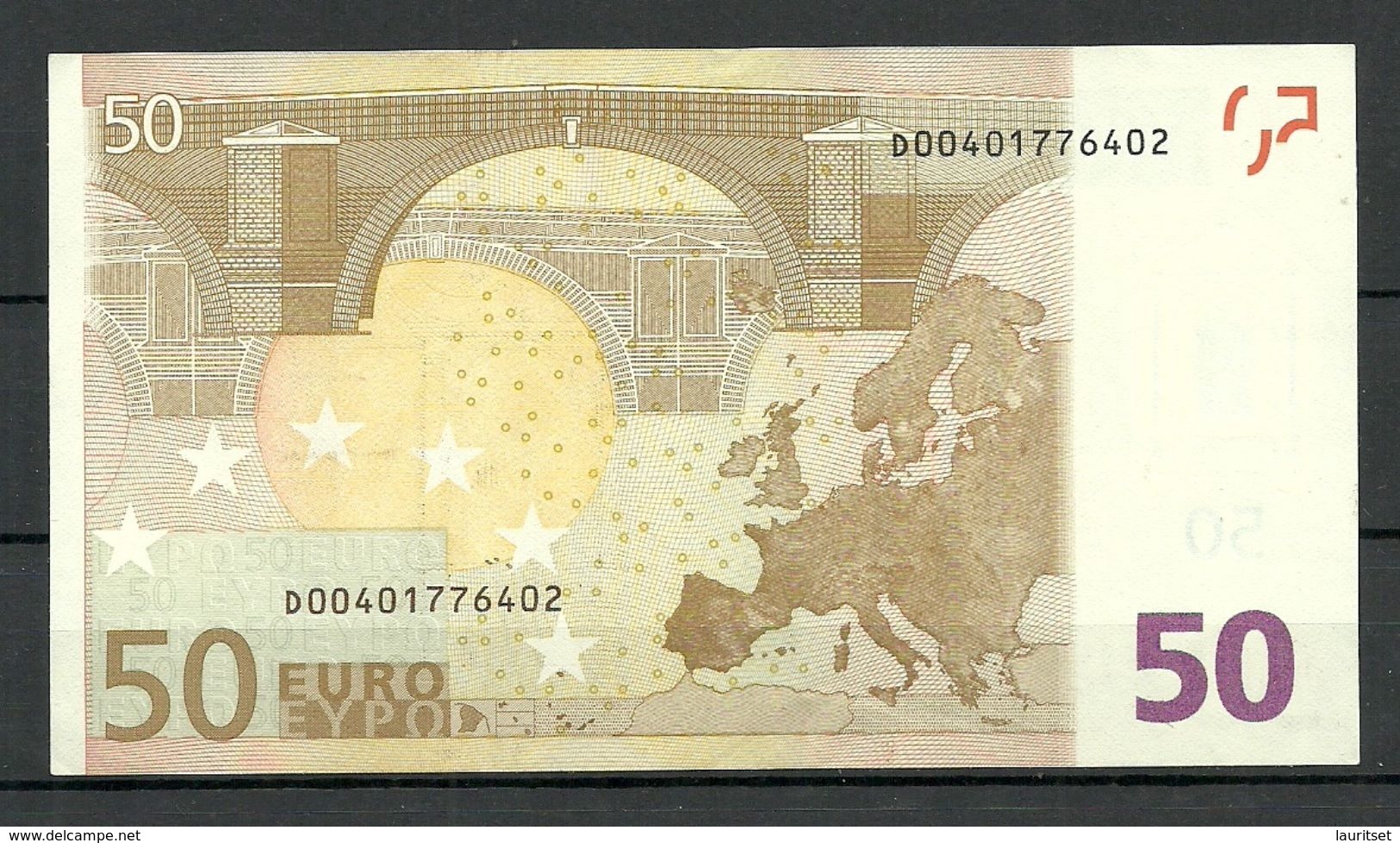 ESTONIA 50 EURO 2002 D-Serie Banknote AUNC/UNC (ATM-Fresch) RO51A3 - 50 Euro