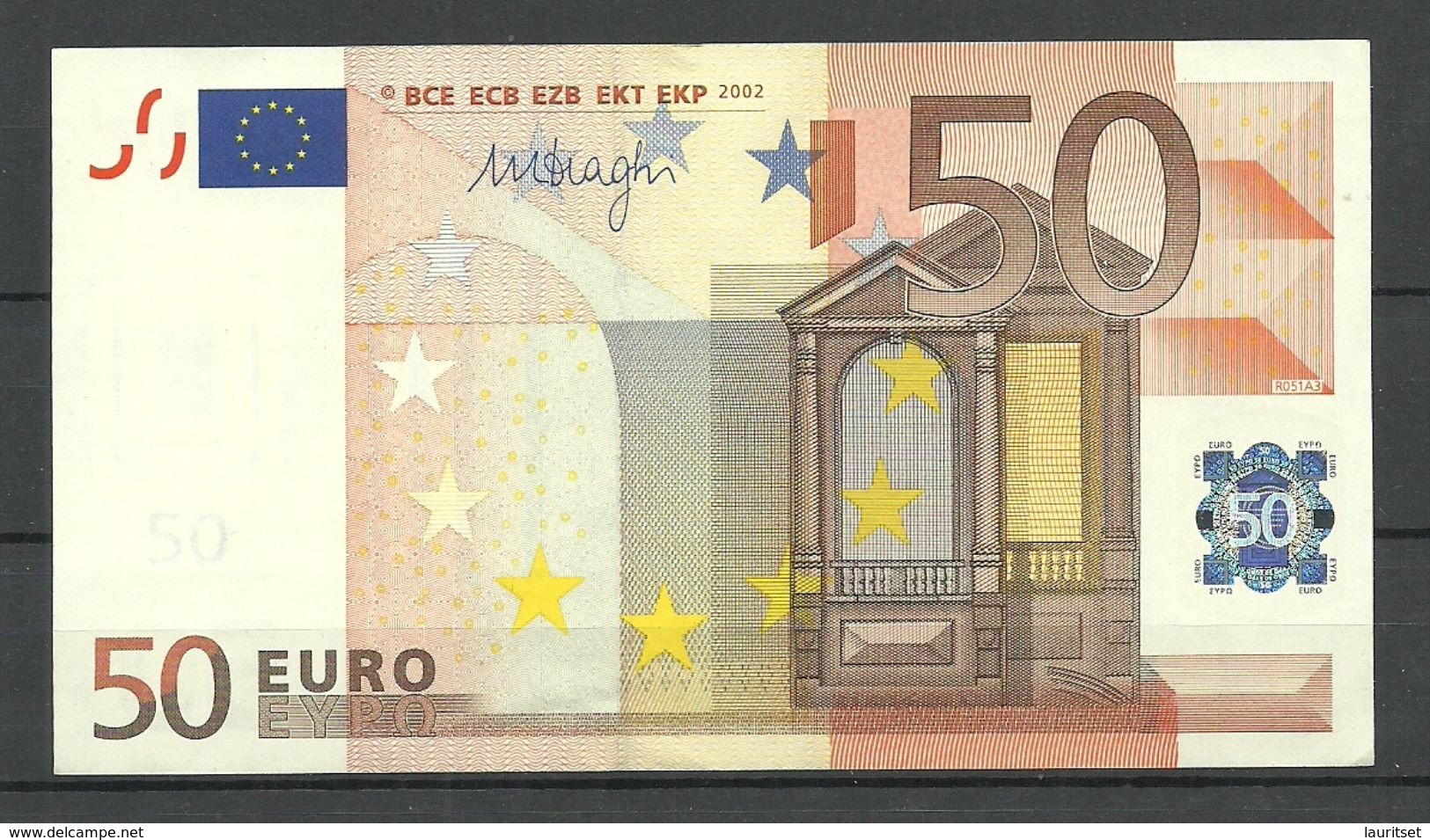 ESTONIA 50 EURO 2002 D-Serie Banknote AUNC/UNC (ATM-Fresch) RO51A3 - 50 Euro