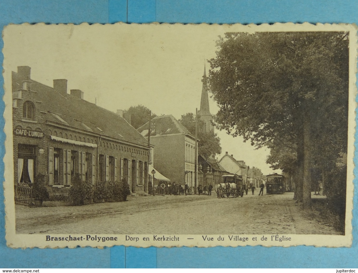 Brasschaat Polygone Dorpe En Kerkzicht (stoomtram) Vue Du Village Et De L'Eglise (tram à Vapeur) - Brasschaat