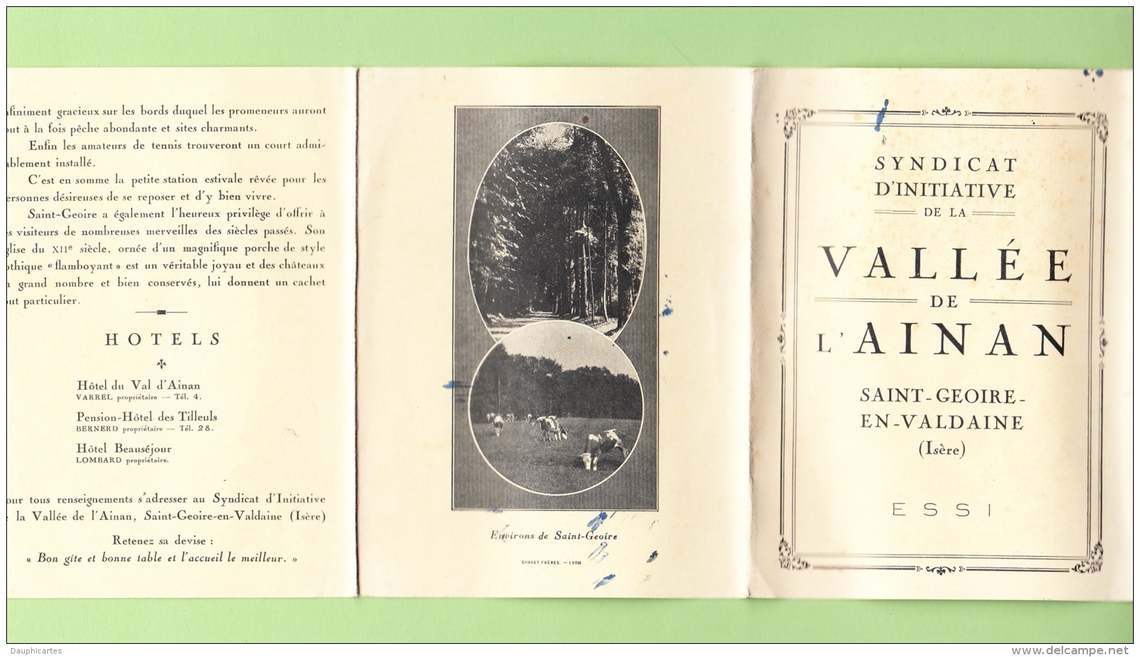 SAINT GEOIRE En VALDAINE - Livret Du Syndicat D'Initiative Vallée De L' Ainan , CPA Souvenir En 13 Vues -  4 Scans - Saint-Geoire-en-Valdaine