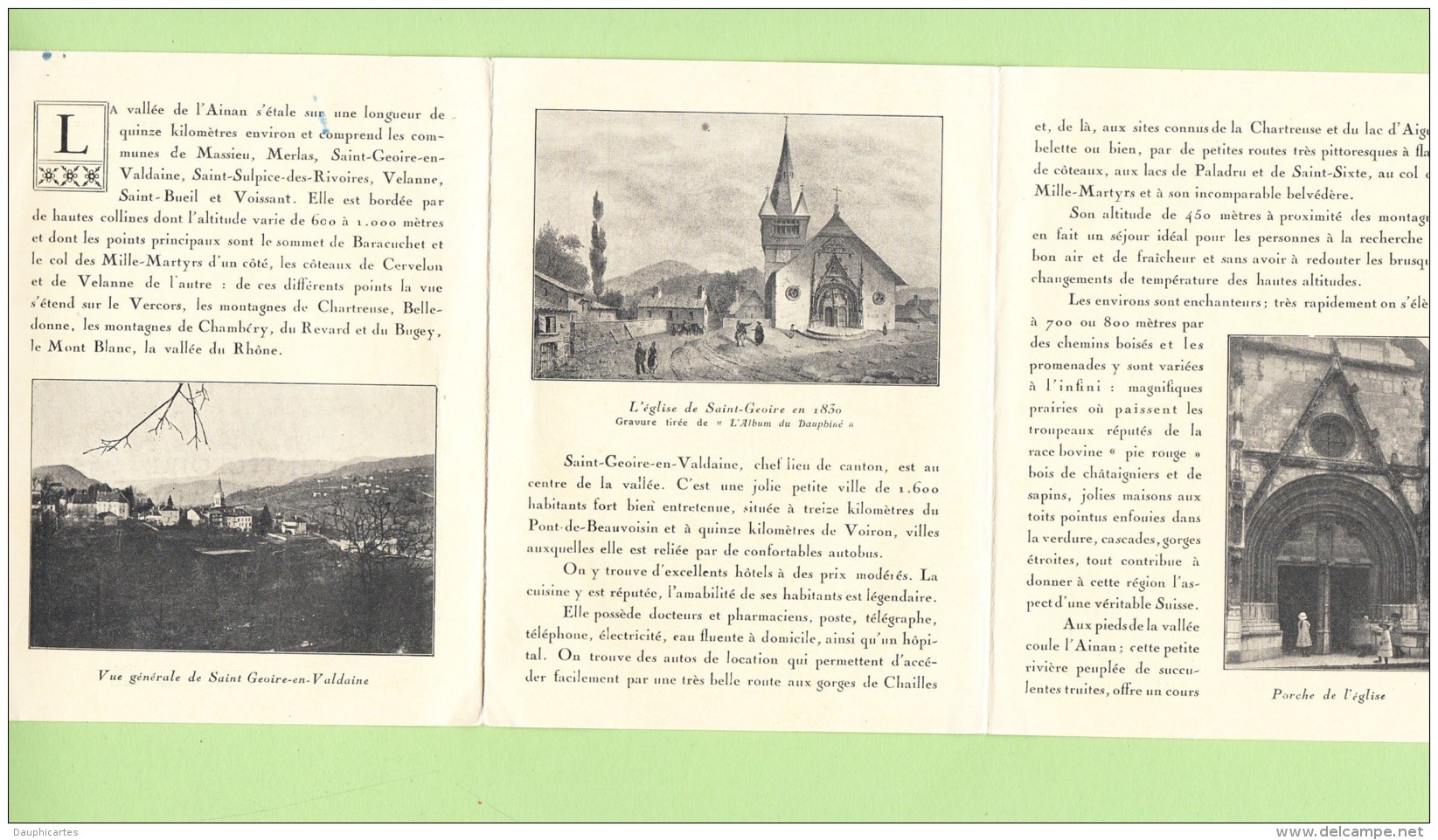 SAINT GEOIRE En VALDAINE - Livret Du Syndicat D'Initiative Vallée De L' Ainan , CPA Souvenir En 13 Vues -  4 Scans - Saint-Geoire-en-Valdaine