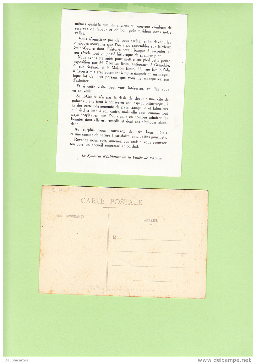 SAINT GEOIRE En VALDAINE - Livret Du Syndicat D'Initiative Vallée De L' Ainan , CPA Souvenir En 13 Vues -  4 Scans - Saint-Geoire-en-Valdaine