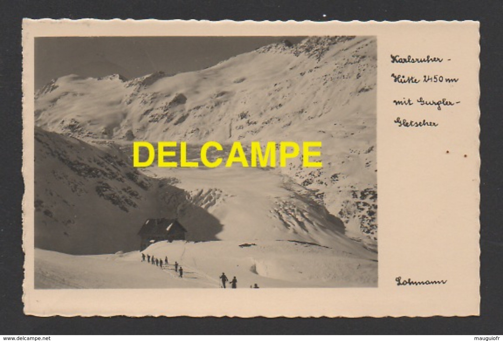 DF / AUTRICHE / TYROL / LE CHALET KARLSRUHER ET LE GLACIER GURGLER / ANIMÉE / CIRCULÉE EN 1936 - Nauders