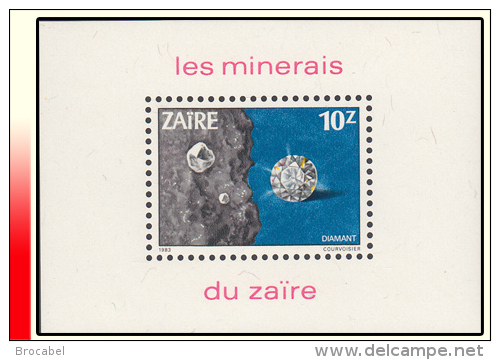 Zaire BL 054** Les Minerais   MNH - Neufs