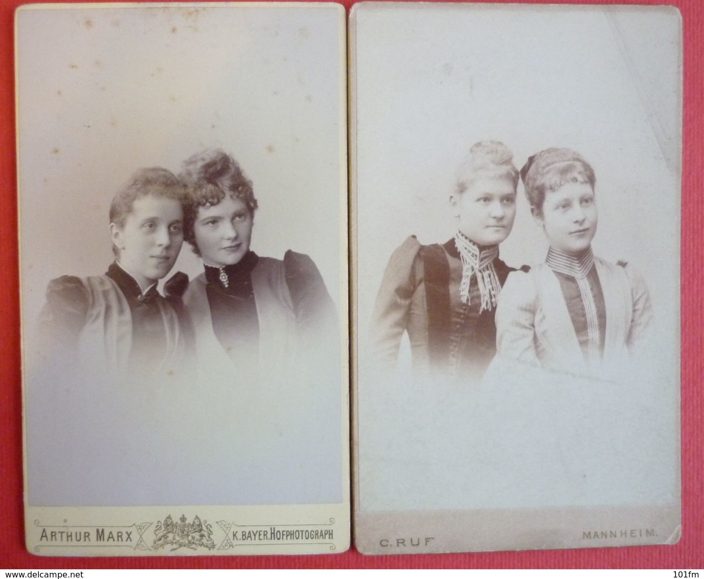 Lot Of 5 Female Kabinet Photographs - Early 1900 - Fotografie