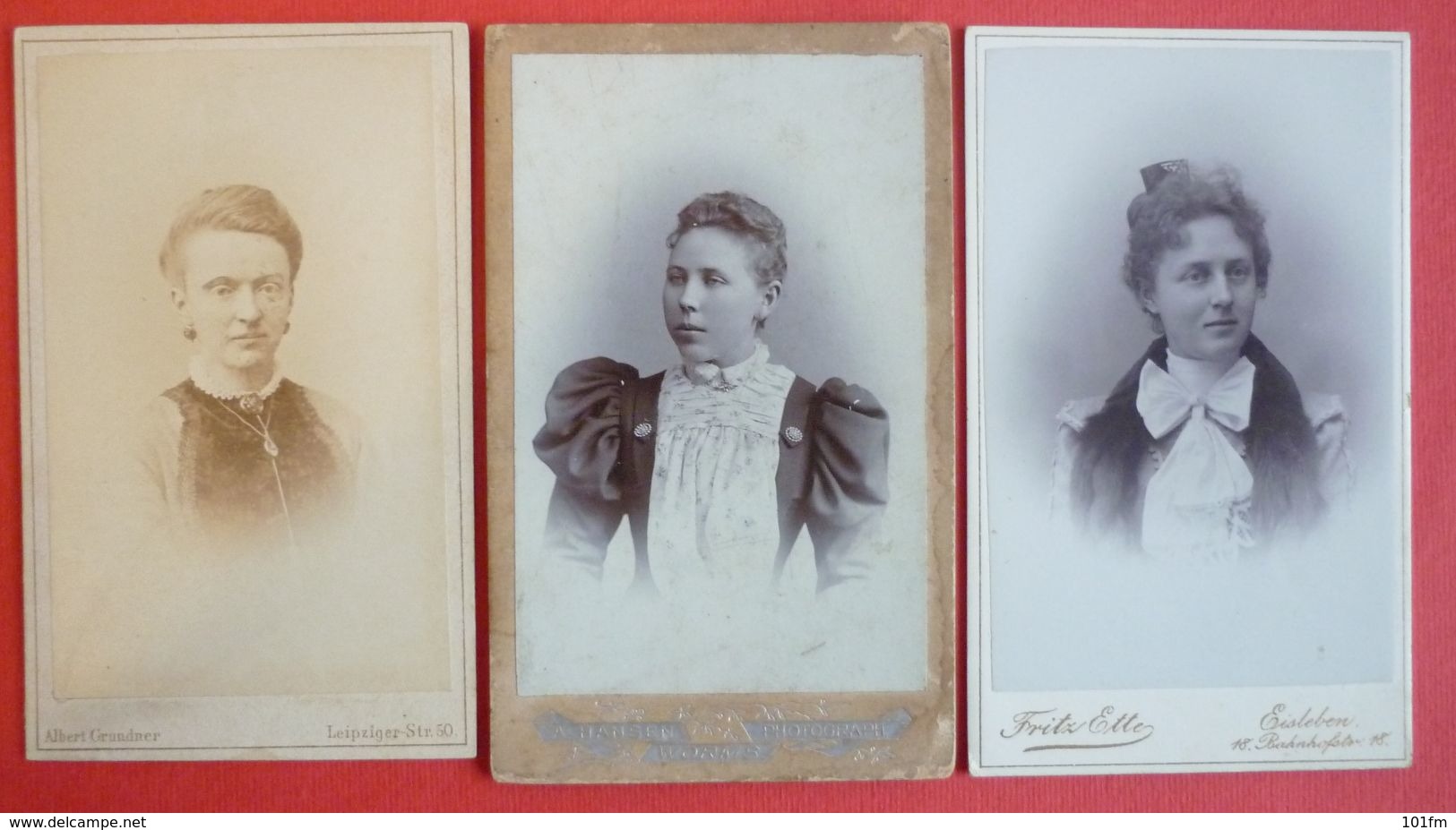 Lot Of 5 Female Kabinet Photographs - Early 1900 - Photographie