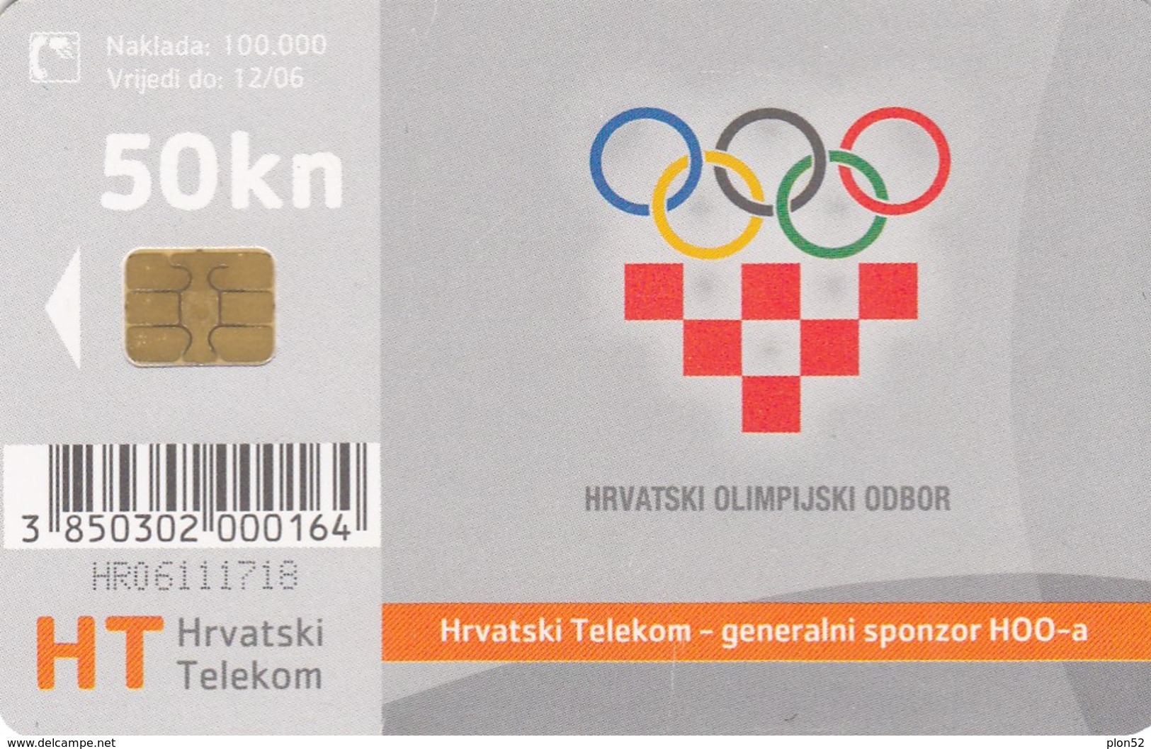 11773-SCHEDA TELEFONICA - GIOCHI OLIMPICI - CROAZIA - USATA - Olympische Spiele