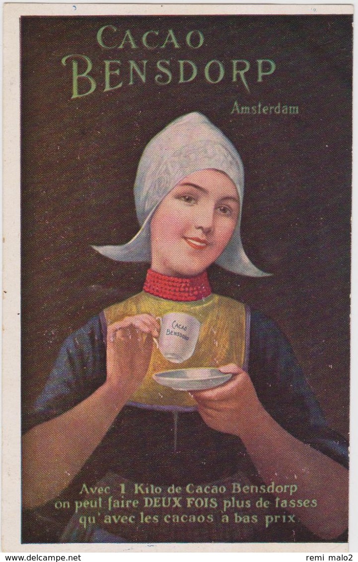 CARTE POSTALE PUBLICITAIRE Pour Le Cacao BENSDORP - Advertising