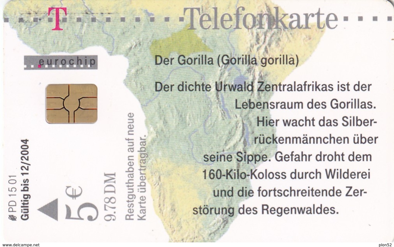 11778-TELEFONKARTE - DER GORILLA - DEUTSCHLAND - BENUTZTE - Altri & Non Classificati