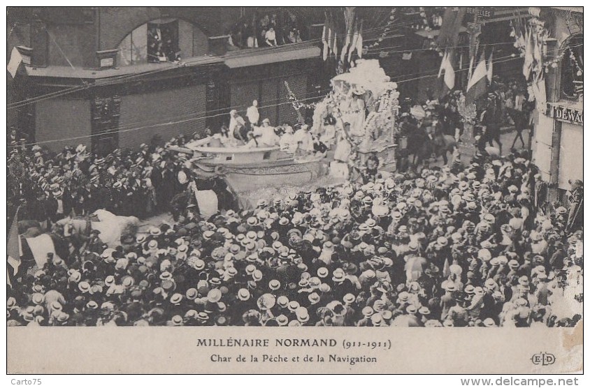 Fêtes - Carnaval - Normandie - Char De La Pêche - Bâteau Navigation - Carnaval