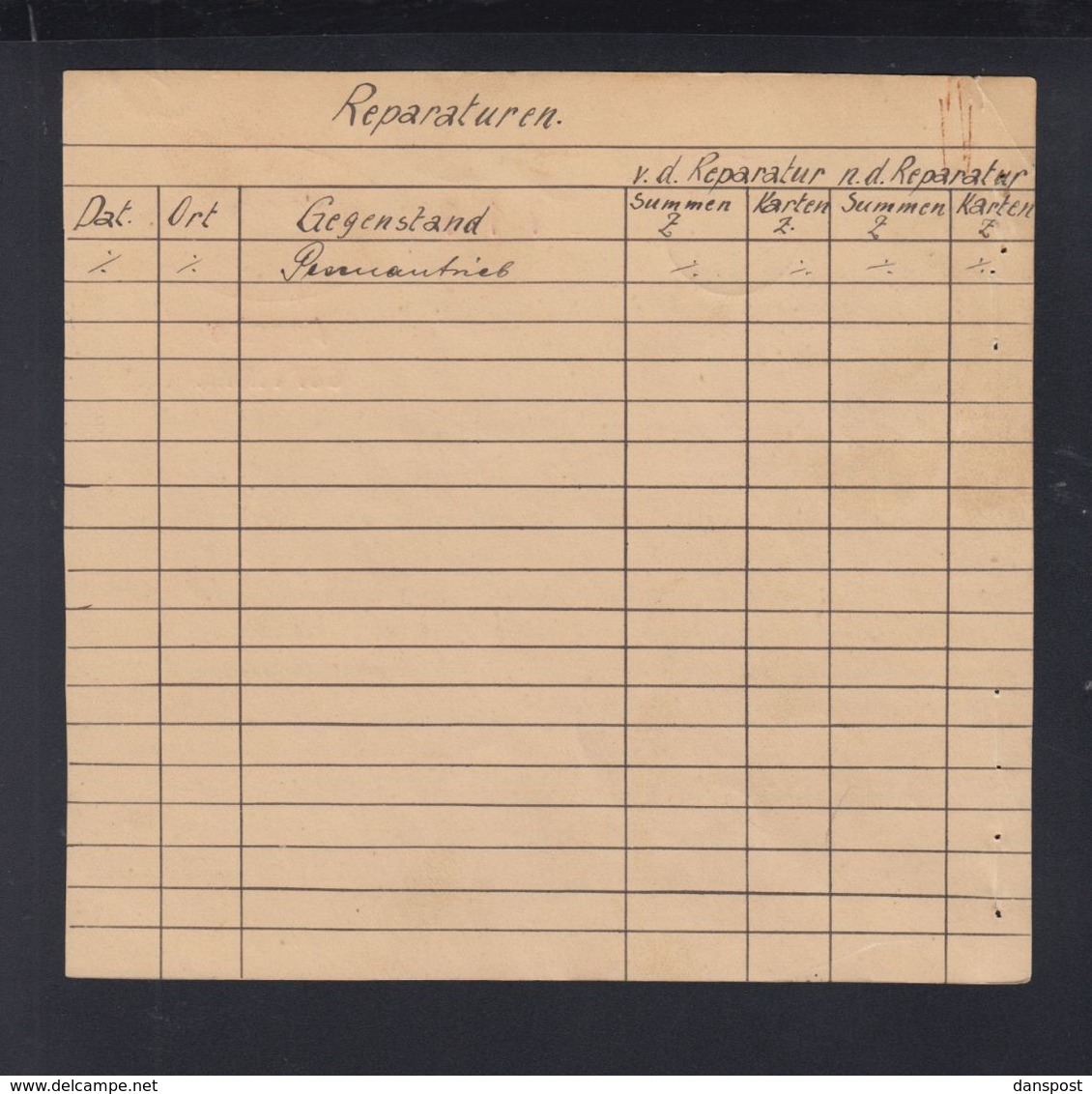 Dt. Reich Archiv- Und Reparaturkarte Fa. Francotyp 1925 - Macchine Per Obliterare (EMA)