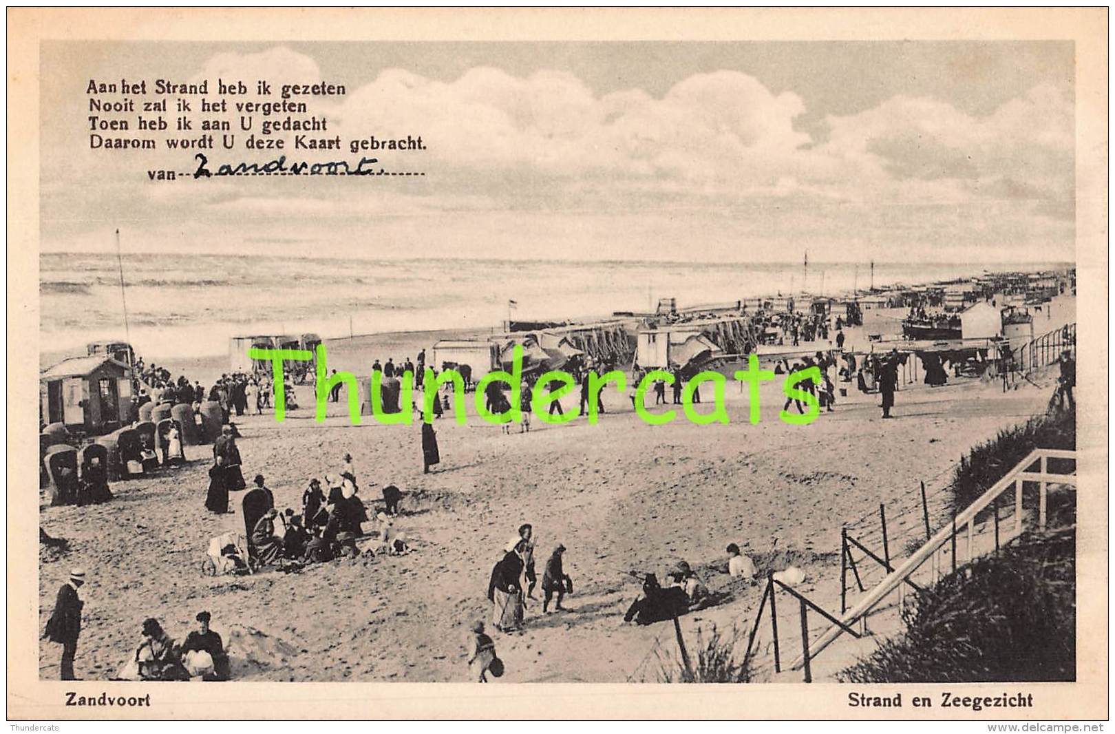 CPA  ZANDVOORT  STRAND EN ZEEGEZICHT - Zandvoort