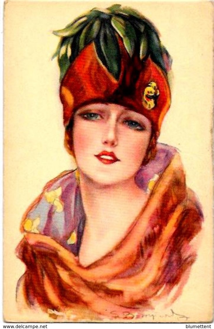 CPA BOMPARD N° 456-1  Femme Woman Girl écrite Illustrateur Italien Italie - Bompard, S.