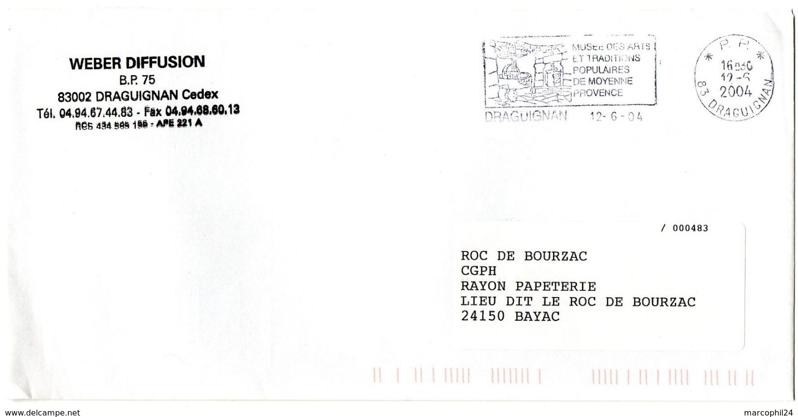 VAR - Dépt N° 83 = DRAGUIGNAN 2004 = FLAMME PP Type II = SECAP Illustrée  ' Musée Des Arts Et Traditions Populaires ' - Maschinenstempel (Werbestempel)