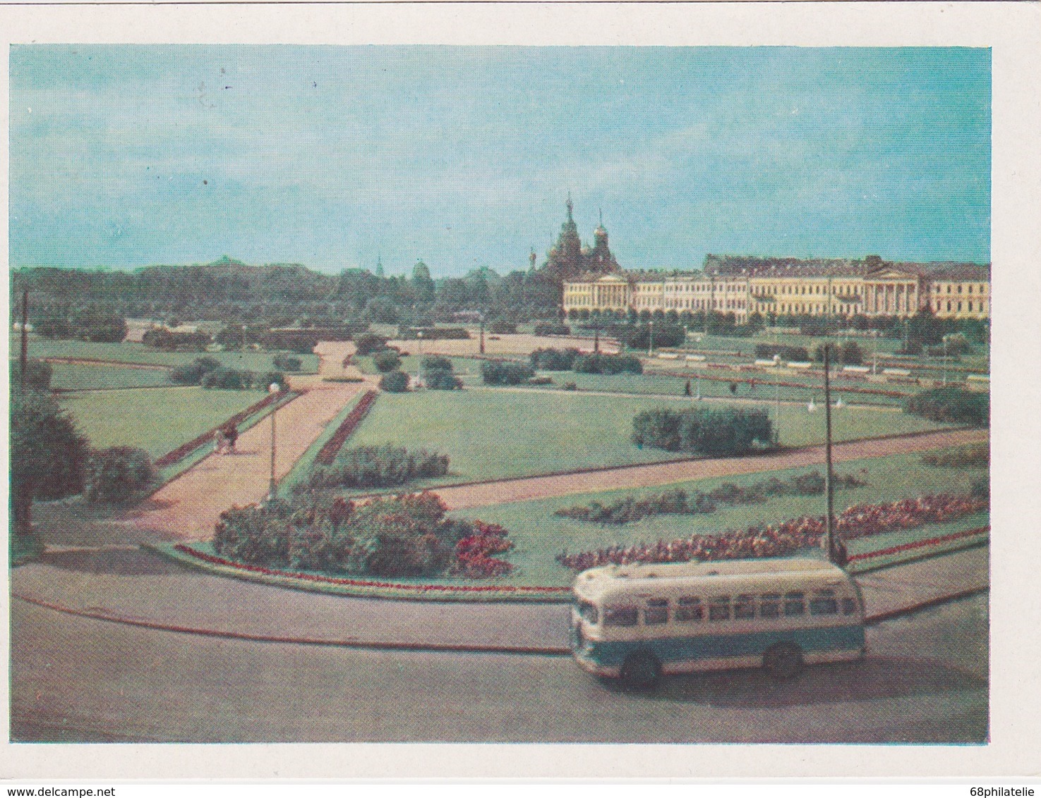 URSS 1959 ENTIER POSTAL CARTE  THEME AUTOBUS - 1950-59