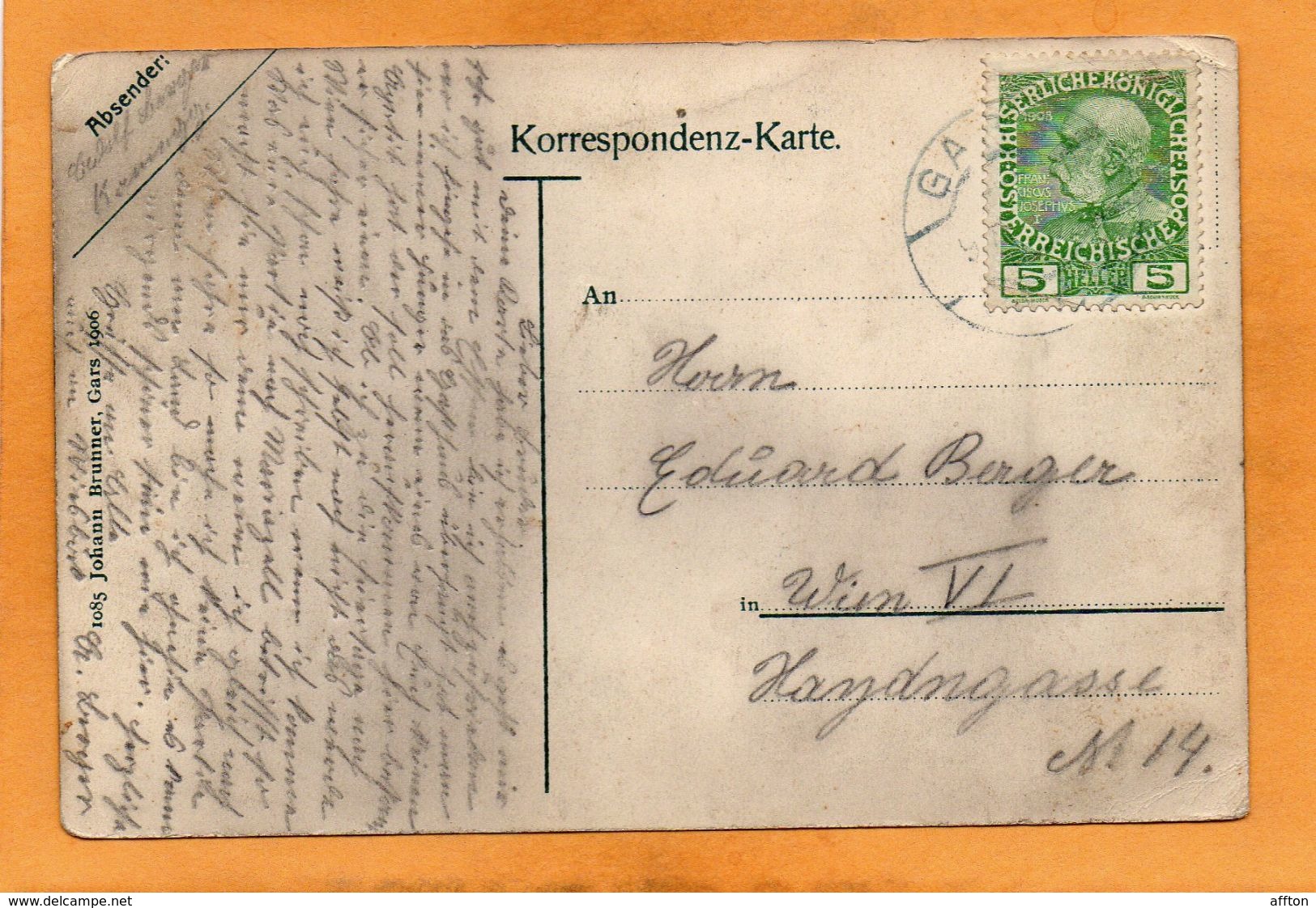 Gars Am Kamp 1907 Postcard - Gars Am Kamp