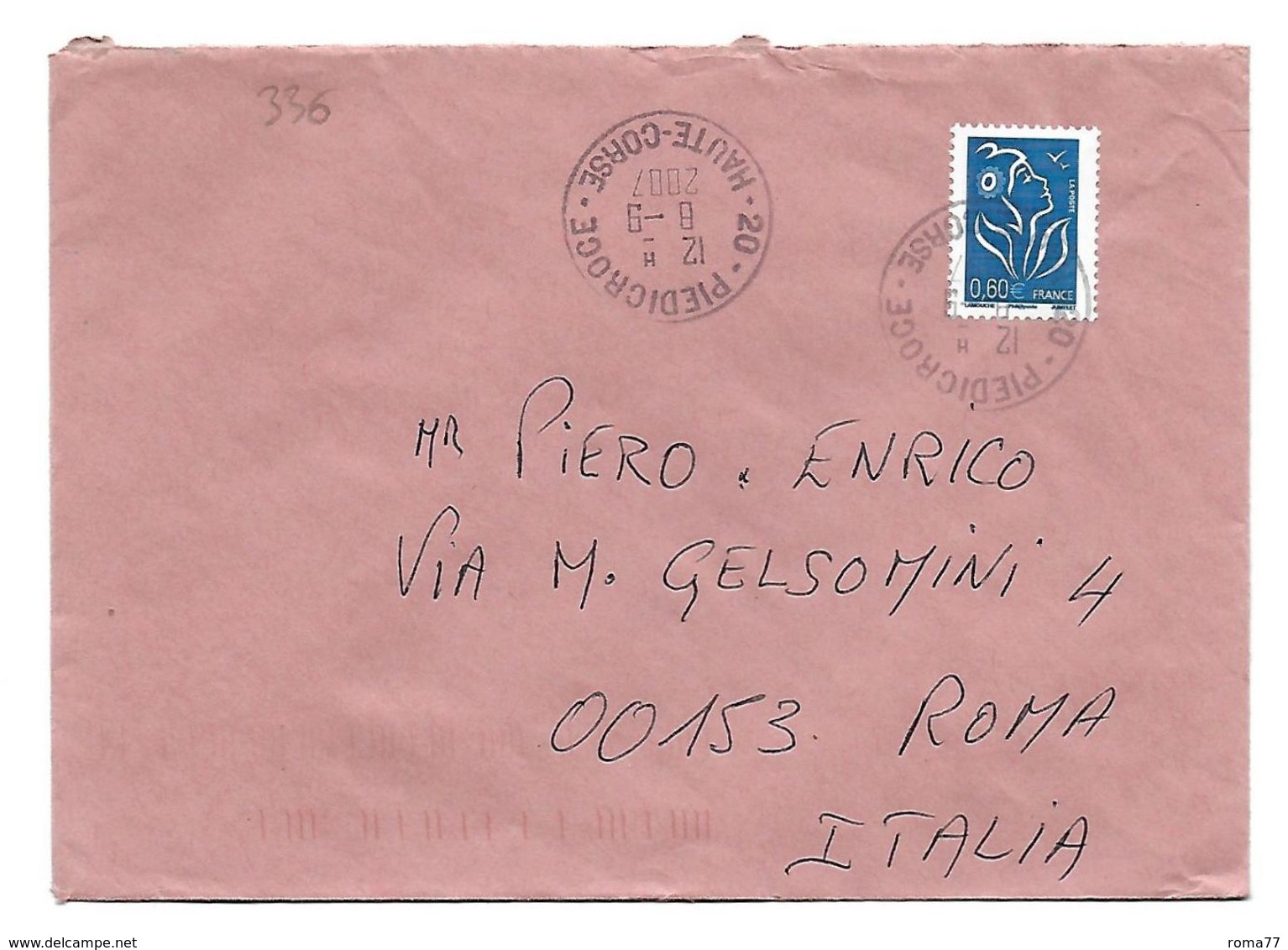 EDB336 - FRANCIA , Lettera Viaggiata  Il  8/9/2007 , - Storia Postale