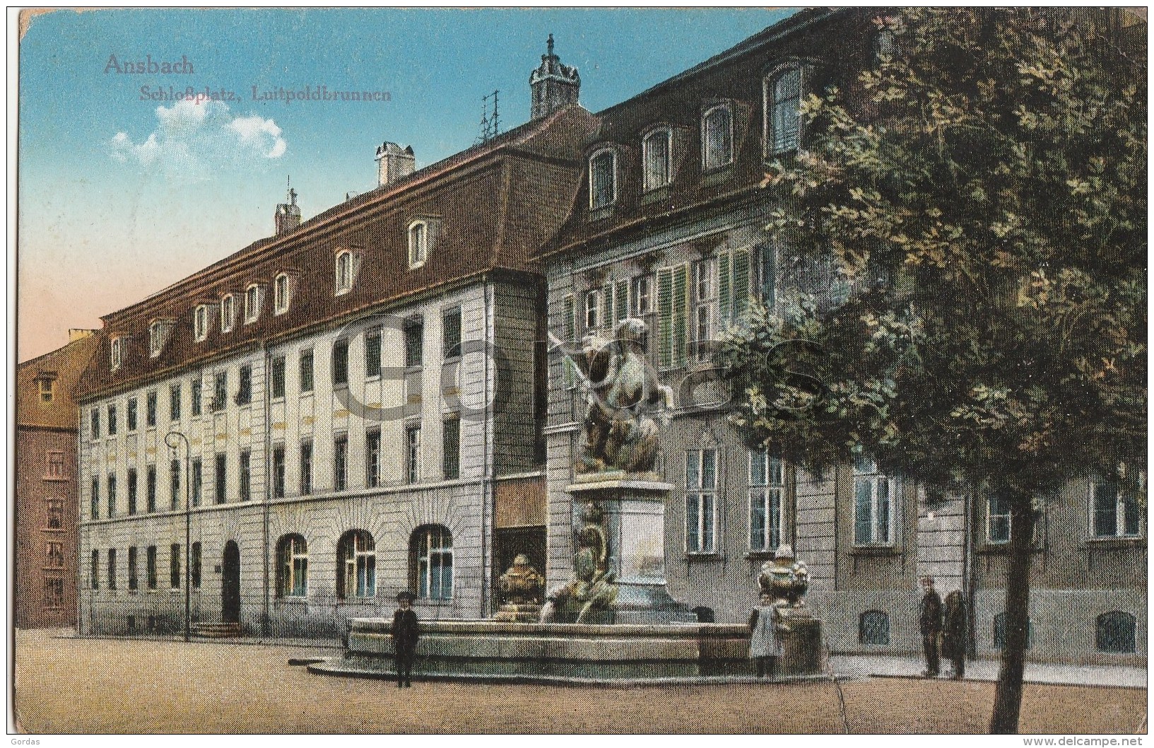 Germany - Ansbach - Schlossplatz - Luitpoldbrunnen - Ansbach