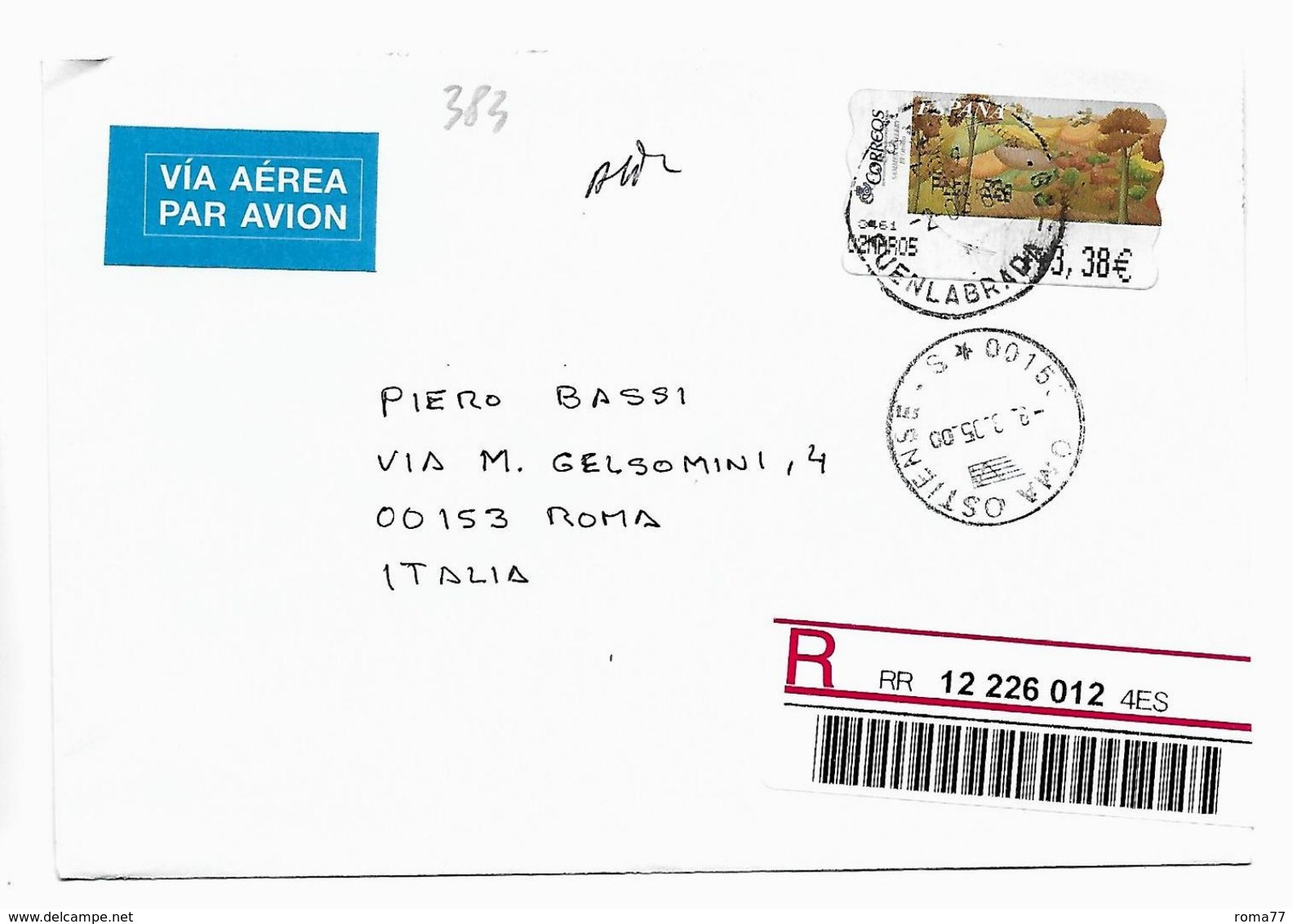 EDB383  - SPAGNA , Lettera Del 2005 - Storia Postale