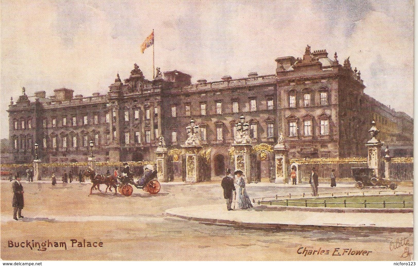 "Charles E. Flower. London. Buckingham Palace" Tuck Oilette Postard # 7940 - Tuck, Raphael