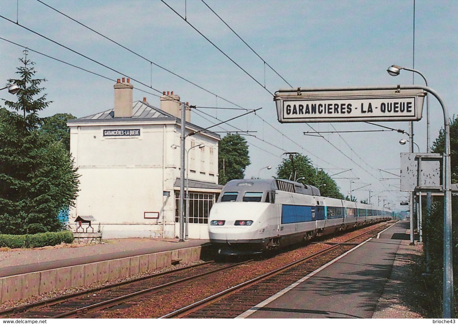FRANCE - CPM TGV ATLANTIQUE GARE GARANCIERES-LA-QUEUE YVELINES 14.6.1989 / 2 - Treni
