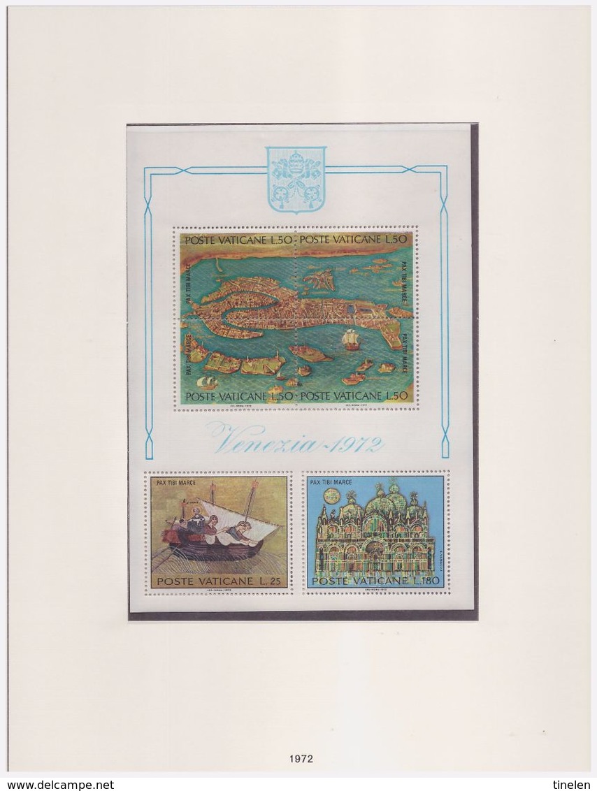 Vaticano - collezione su album Safe dal 1929 al 1978 serie/servizi/foglietti