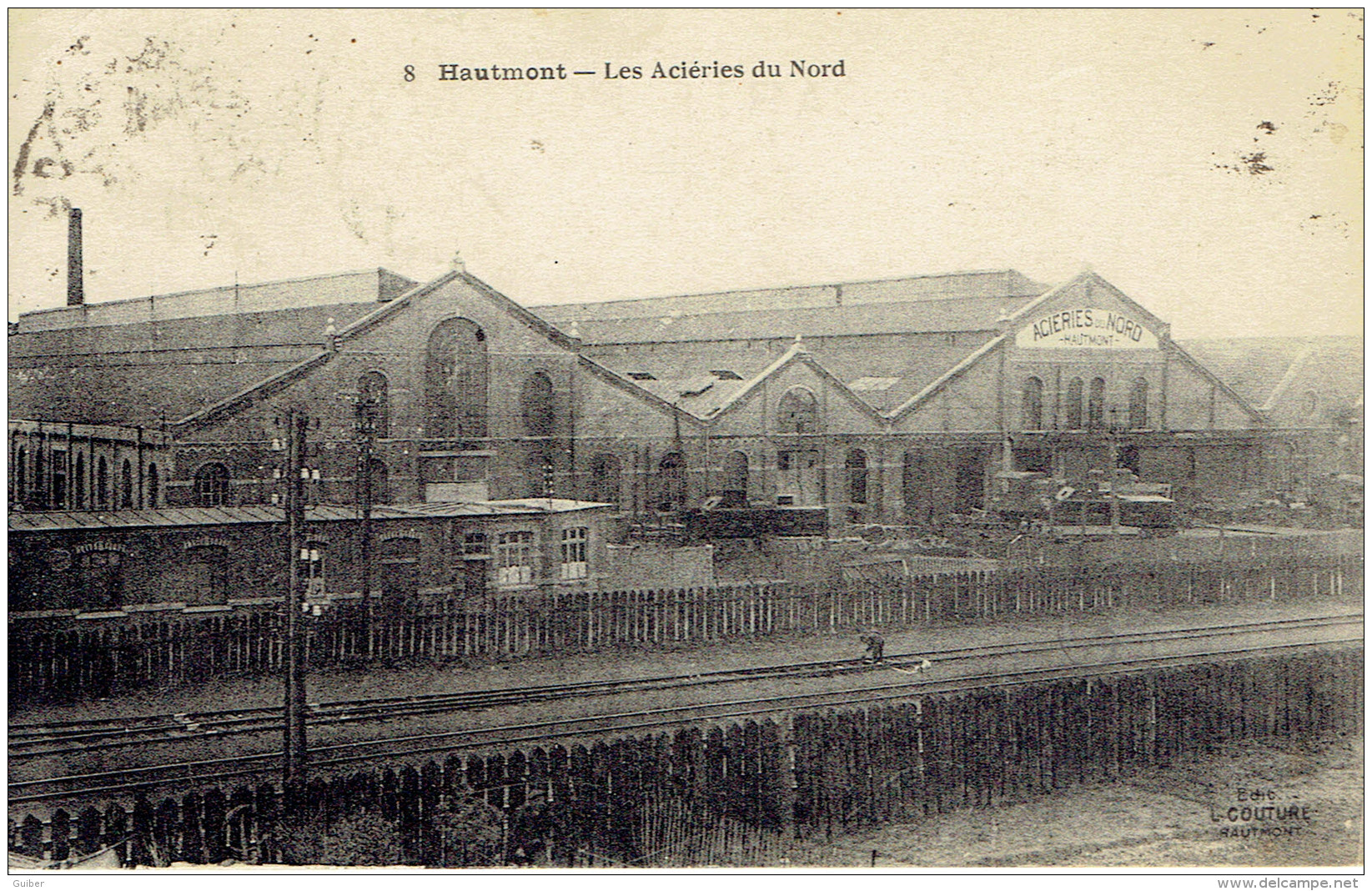 59 Hautmont Les Acieries Du Nord Edit. Couture N° 8 Voies De Chemin De Fer  1924 - Andere & Zonder Classificatie